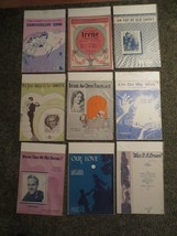9 Vintage PIANO SHEET MUSIC Collection in Clear Cases - $9.00