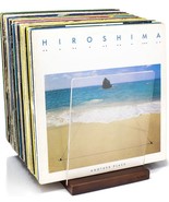 Monke Premium Vinyl Record Holder - A Mid-century Style 50 LP Display Brown - €29,88 EUR