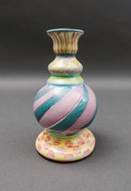 MacKenzie Childs Cayuga Hand Painted Bud Vase Candle Stick Candle Holder... - £78.68 GBP