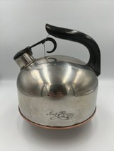 VTG 1801 Paul REVERE WARE Tea Kettle Stainless/Copper Bottom 2qt Whistling 88-C - £12.12 GBP
