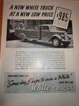 Vintage White Trucks Print Magazine Advertisement 1937 - $6.99