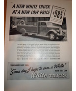 Vintage White Trucks Print Magazine Advertisement 1937 - $130.74 MXN