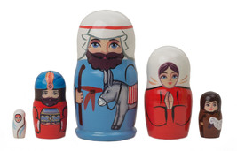 Baby Jesus Nesting Doll - 4&quot; w/ 5 Pieces - £31.93 GBP