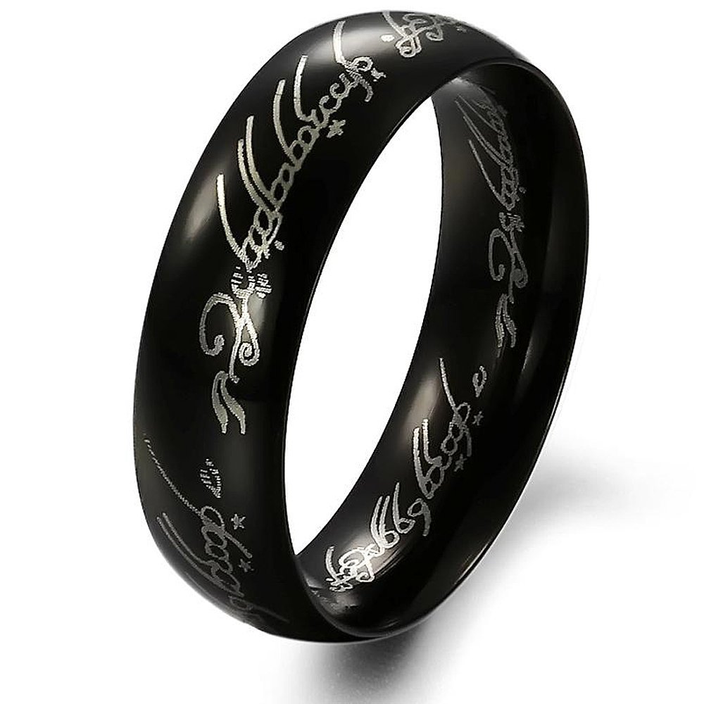 Letter Ring Fashion Stainless Steel - One Ring w/Random Color and Design (bla...