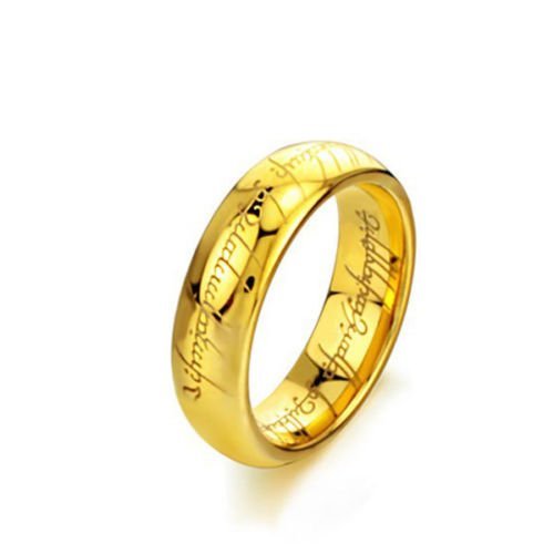 Letter Ring Fashion Stainless Steel - One Ring w/Random Color and Design (gol...