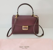 Kate Spade K8863 Katy Medium Top Handle Satchel Handbag Leather Deep Cherry - £194.36 GBP