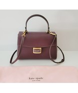Kate Spade K8863 Katy Medium Top Handle Satchel Handbag Leather Deep Cherry - £194.30 GBP