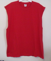 Mens Gildan NWT Red Sleeveless T Shirt Size 2XL - £11.92 GBP