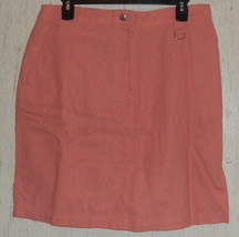 New Womens Christopher &amp; Banks Peach Linen Blend Skirt Size 10 - £20.20 GBP