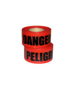 Red DANGER PELIGRO Tape, Bold Black Letters,  2.4 Mil , Sold by Case of 10 - £52.67 GBP