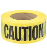 Yellow CAUTION Tape, Bold Black Letters,  3.8 Mil , Sold by Case of 10 - £89.07 GBP