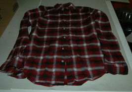 Mens Apt 9 Plaid Long Sleeve Button Front Large Shirt Reds - $12.99