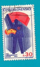 1972 Czechoslovakia Used Postage Stamp-The 8th Trade Union Congress, Prague - $1.99