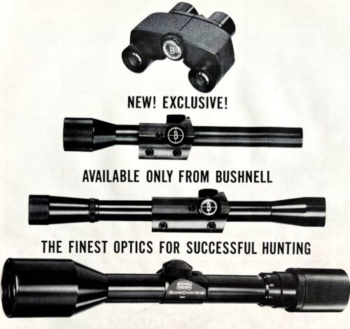 Bushnell Optics Scopes 1964 Advertisement Hunting Accessories Binoculars DWEE13 - $29.99