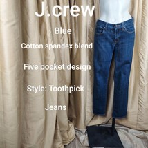J.crew Nlue 5 Pocket Design Strecth Cotton Toothpick Style Jeans Size 28 - £11.94 GBP