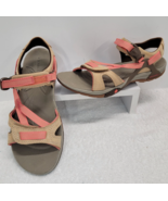 Merrell SIZE 8 Azura Womens  Pink Tan Strappy Sling Back Sandals Air Cus... - £31.88 GBP