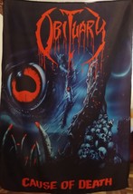 OBITUARY Cause of Death FLAG CLOTH POSTER BANNER CD Death Metal - $20.00