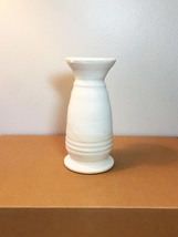 Artisan Pottery: White Ceramic Artist-Crafted Matte Flower Vase (RB07) - $18.00