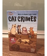 Thinkfun &quot;Cat Crimes&quot; Who&#39;s to Blame Logic Game 40 Crimes to Solve Compl... - £8.13 GBP