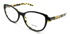 Prada Eyeglasses Frames PR 12VV NAI-1O1 54-18-140 Black / Light Havana Italy - $121.52