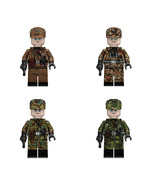 4Pcs Telo Camouflage Soldier Minifigures Pea Oak Leaf Panzer Troops Mini... - $339.54 MXN
