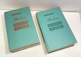 Meta Given Modern Encyclopedia of Cooking Vol 1 and 2 Cookbooks HC Vintage 1957 - £47.60 GBP