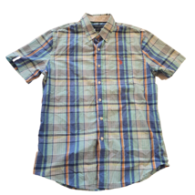 US Polo Assn - Blue Raft Plaid - Men&#39;s Med-Contemporary Button Down Shor... - £10.55 GBP