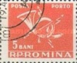 Romania (used postage due stamp) 1957 National Post & Telecommunications #153 - $0.01