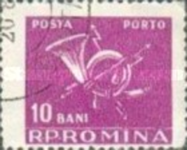 Romania (used postage due stamp) 1957 National Post & Telecommunications #155 - $0.01