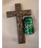 Vintage Inri Métal Croix Crucifix Cercueil Coffin Mural Suspension 13 In... - $36.36