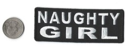 Naughty Girl Logo Iron On Sew On Embroidered Patch  4 &quot;X 1 1/2&quot; - $4.99