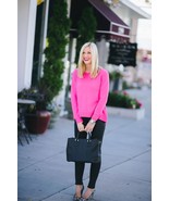 DVF Diane Von Furstenburg Neon Pink Cashmere Sweater P Petites - £176.52 GBP
