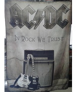 AC/DC In Rock We Trust FLAG CLOTH POSTER BANNER CD Angus Young HEAVY METAL - £15.72 GBP