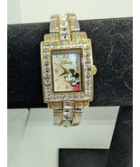 Disney Mickey Mouse Watch FAUX PEARL DIAL CRYSTAL - $414.64 MXN