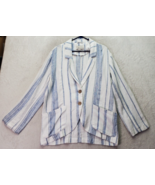 Vintage Havana Blazer Jacket Women Medium Multi Striped Single Breasted ... - £19.66 GBP