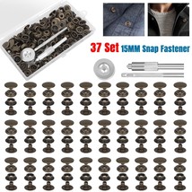 37 Sets 15MM Snap Fastener Kit Press Stud Cover Button Boat Canvas Leath... - $27.99