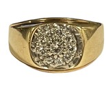9 Men&#39;s Cluster ring 10kt Yellow Gold 399485 - $499.00