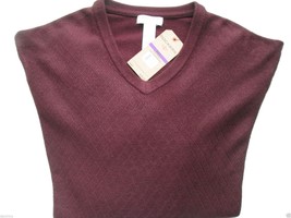 Dockers Comfort Touch Solid V-Neck Long Sleeve Men’ Sweater Burgundy XXL... - £21.22 GBP