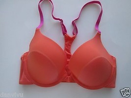 DKNY 453178 Fusion Customized Lift T-Back Front Closure UW Bra Coral Red 32C $42 - £15.52 GBP
