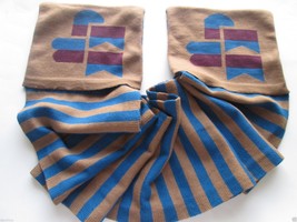 Marc by Marc Jacobs Scarf OSFA Blue &amp; Cappuccino 78Lx9.25W  - $37.99