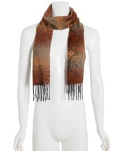 Steve Madden Mid Weight Ombre Paisley Muffler Scarf Womens,Brown Size-One Size - £32.63 GBP