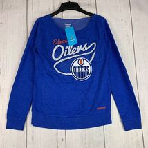 Edmonton Oilers NHL Reebok Small Blue Sweatshirt New Women - $34.88 CAD