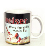 Budweiser Baseball Coffee Mug Cup Where There&#39;s Life There&#39;s Bud Anheuse... - £19.57 GBP