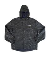 Seattle Seahawks Tonal Black Camo Hooded Rain Jacket L Mesh Lined G-III NFL - $26.99