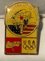 Coca Cola USA Gymnastics Olympics Souvenir Collectable  Hat / Lapel Pin - £6.32 GBP