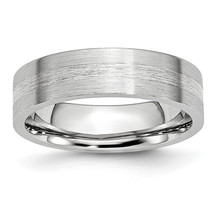Cobalt Silver Inlay Satin 6mm Flat Band CC45 - $45.65