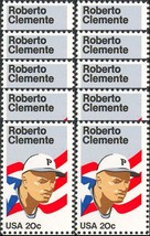 Roberto Clemente One PACK of TEN 20 Cent Postage Stamps Scott 2097 - £4.65 GBP