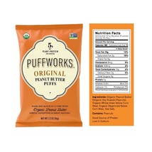 (12 ct) PuffWorks Baby Organic PEANUT BUTTER Puffs Plant Protein Snack 2/25/24 - £19.71 GBP