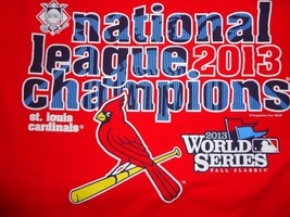 Red St. Louis Cardinals 2013 National League Champions T Shirt Mlb Mens L Excel - £15.45 GBP