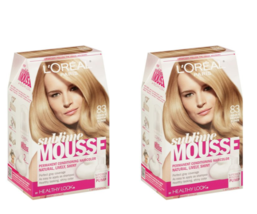 (2-Pack) L&#39;Oreal Sublime Mousse  Hair Color, Golden Medium Blonde 83 - £25.88 GBP